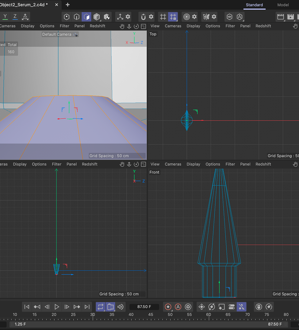 Image of the modeling progress of the tube in another view