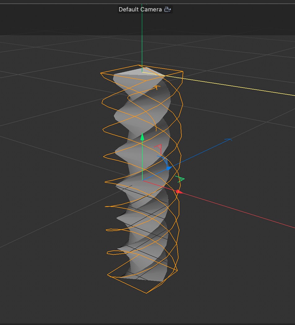 Image of a screw like object created in Cinema 4D