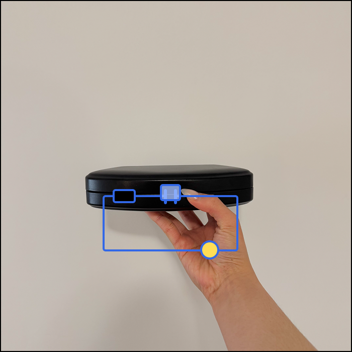 This is an example of an object based interaction, based on the glasses case opening mechanism, the switch is closed when the box is closed.