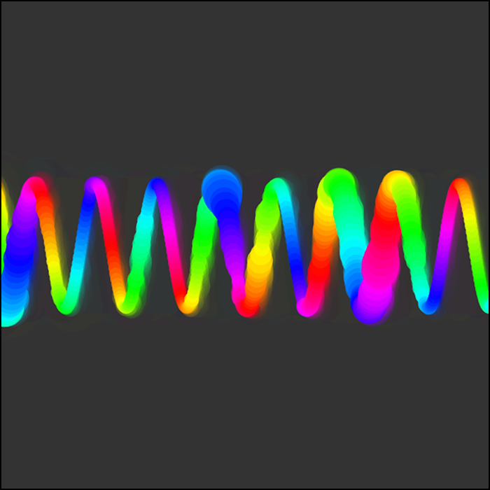 The audio spectrum wave was created by watching a youtube tutorial https://www.youtube.com/watch?v=8vdBrWE9V2I, through it I learned how to use FFT to extract the amplitude and shape the effect, in this case using a sin function to create this looping shape.
