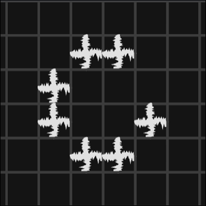 I attempted to activate cells to make a C shape for my initials