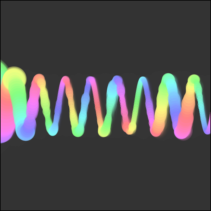 By manipulating the opacity and the vibrancy of the wave I was able to create a softer version of the wave.