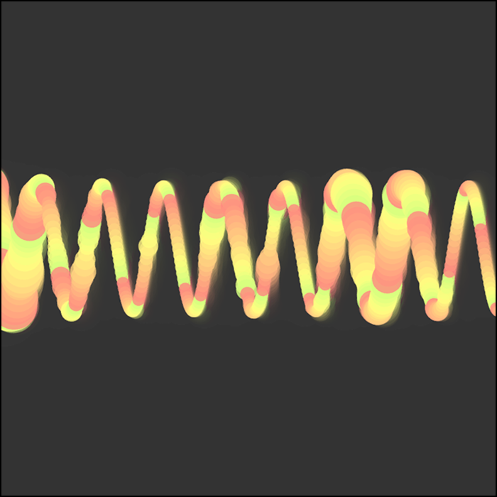 Again, by manipulating the light and the opacity of the wave I was able to soften the earlier iteration.