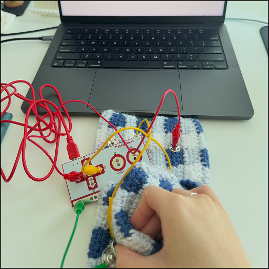 Lightly touching them together worked, however its difficult for the alligator clips to find a space to latch on to
