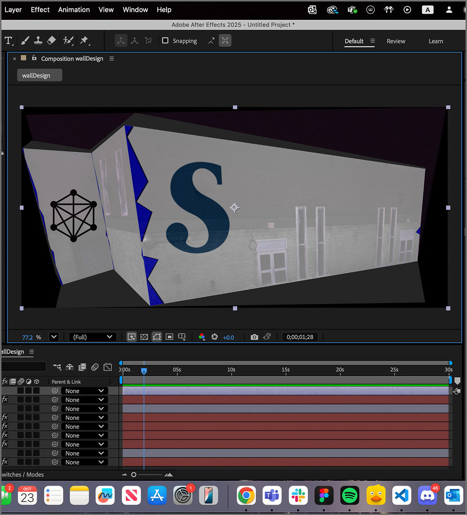 Added image underneath the effect, revealing logo.