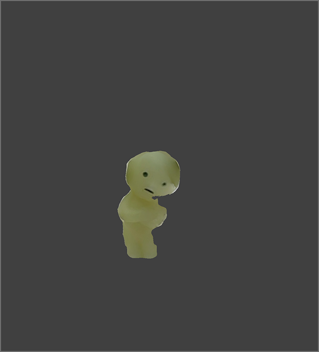 First attempt to 3D scan my smiski figurine, due to how small the object was Scaniverse had trouble fully capturing dfferent parts and many parts of the figuring were missing.